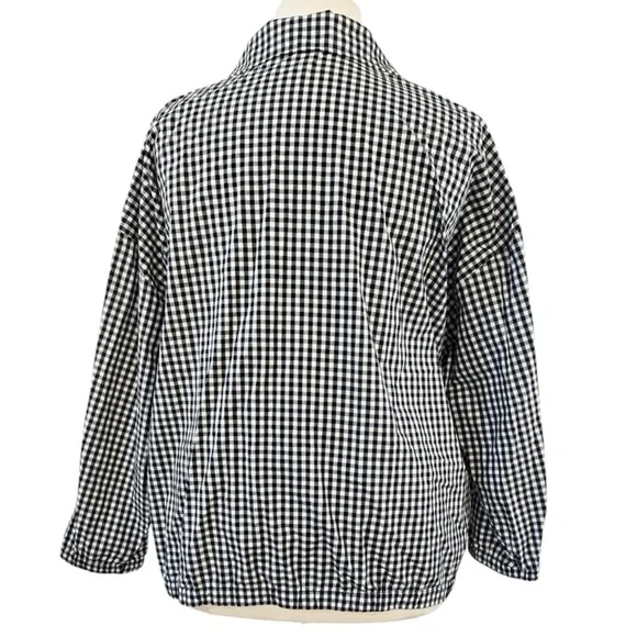 EUC Vintage CJ Banks Black & White Gingham Check Cotton Jacket | Women’s Plus 2X - Picture 16 of 16